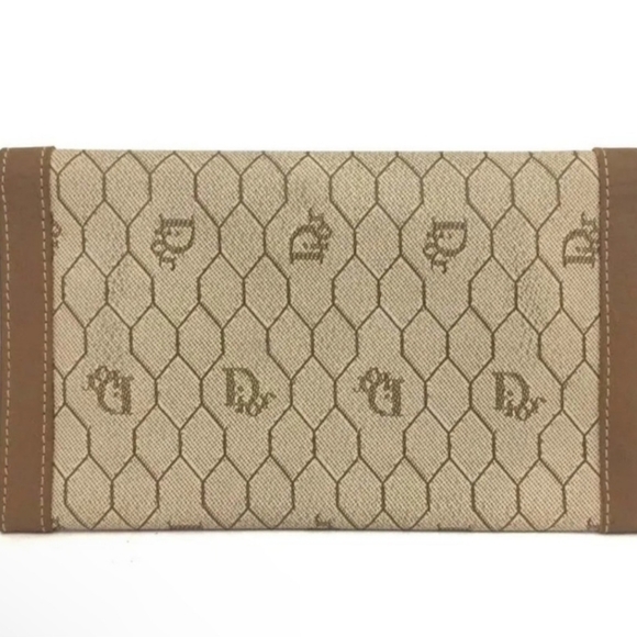 Christian Dior Honeycomb PVC Frame Long Bifold Wallet/clutch with kisslock coin - Picture 4 of 11